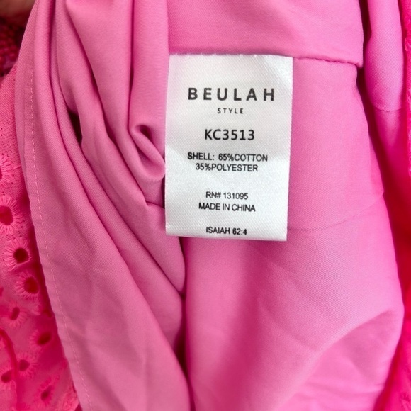 NWT BEULAH Love Pink Frills High Low Dress- Size Large - Picture 9 of 9